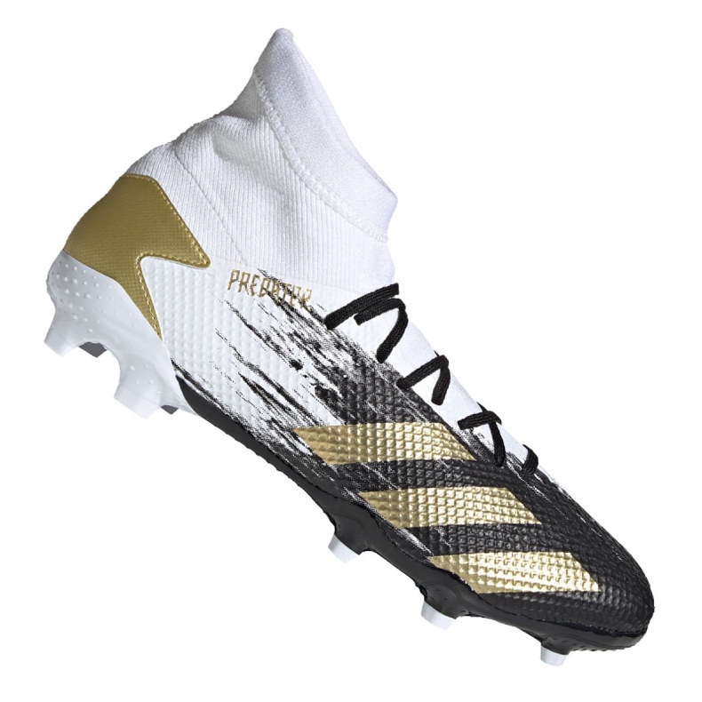 Botas de fútbol adidas Predator 20.3 Fg M FW9196 negro, blanco, negro, dorado blanco