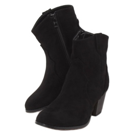 Botas negras de vaquero de tacón alto 100-985B0-2 Negro