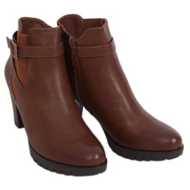 Botas de tacón marrón F-33 Camel