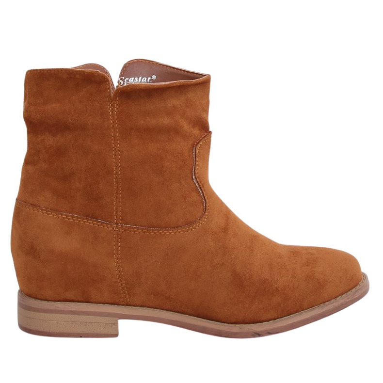 Botas sobre una cuña oculta camel NC981 Camel II calidad marrón