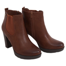 Botas de tacón marrón F-21 Camel