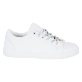 SHELOVET Zapatillas con cordones decorativos blanco