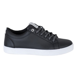 SHELOVET Zapatillas con cordones decorativos negro