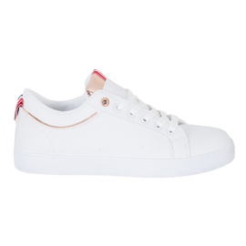 SHELOVET Zapatillas elegantes con cuero ecológico blanco