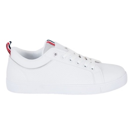 SHELOVET Zapatillas elegantes con cuero ecológico blanco