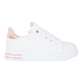 SHELOVET Zapatillas de deporte atadas de moda blanco