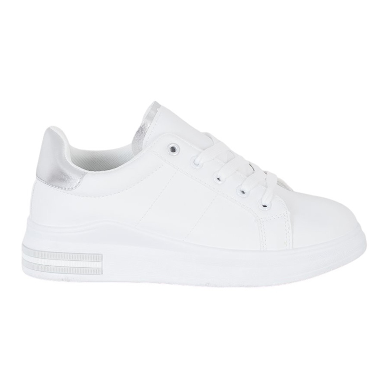 SHELOVET Zapatillas de deporte atadas de moda blanco