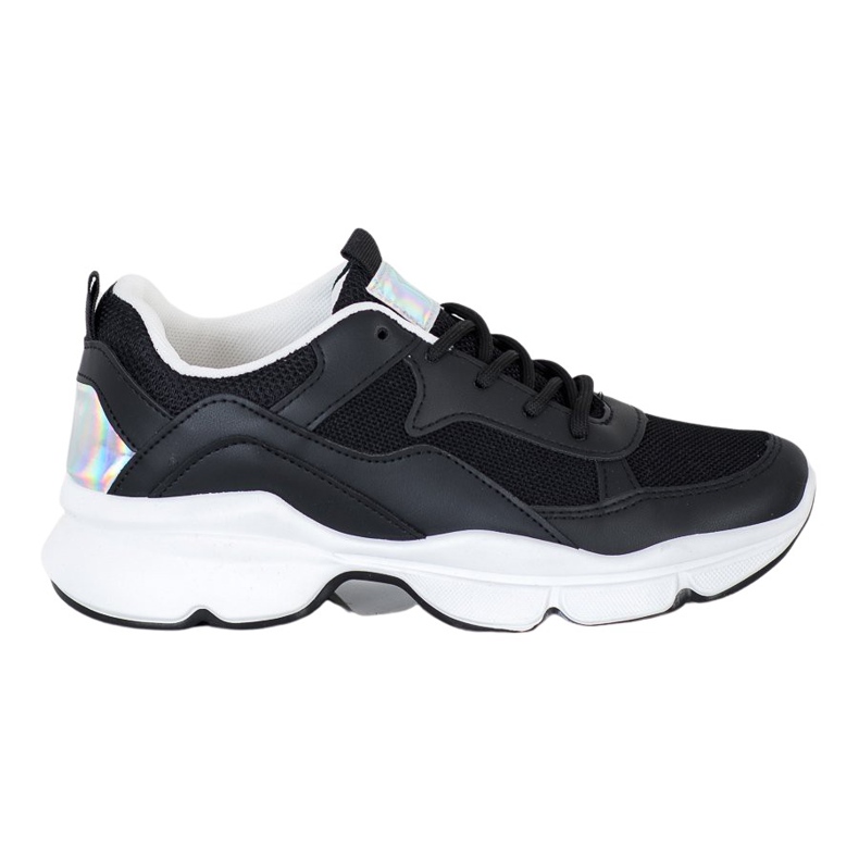 SHELOVET Cómodas zapatillas negras negro