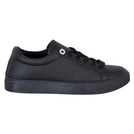 SHELOVET Zapatillas Con Piel Ecológica negro