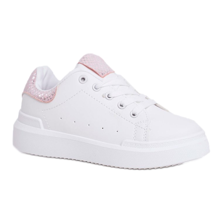 FRROCK Zapatillas deportivas infantiles con cordones Ilonka blancas blanco rosado FRROCK Zapatillas deportivas infantiles con cordones Ilonka blancas blanco rosado