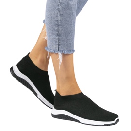 Zapatillas deportivas negras sin cordones KK-211 negro