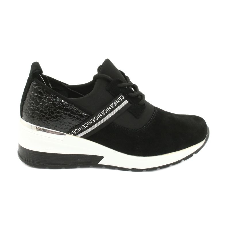 Filippo Zapatillas deportivas de piel Slipony DP1388 / 20 BK Nice negro plata Filippo Zapatillas deportivas de piel Slipony DP1388 / 20 BK Nice negro plata