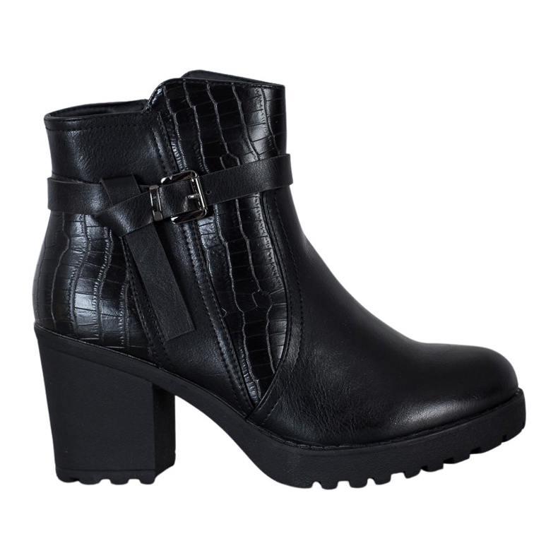 J. Star Botas cómodas en la plataforma negro