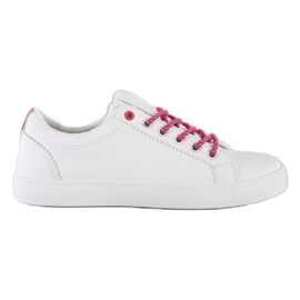SHELOVET Zapatillas con cordones decorativos blanco