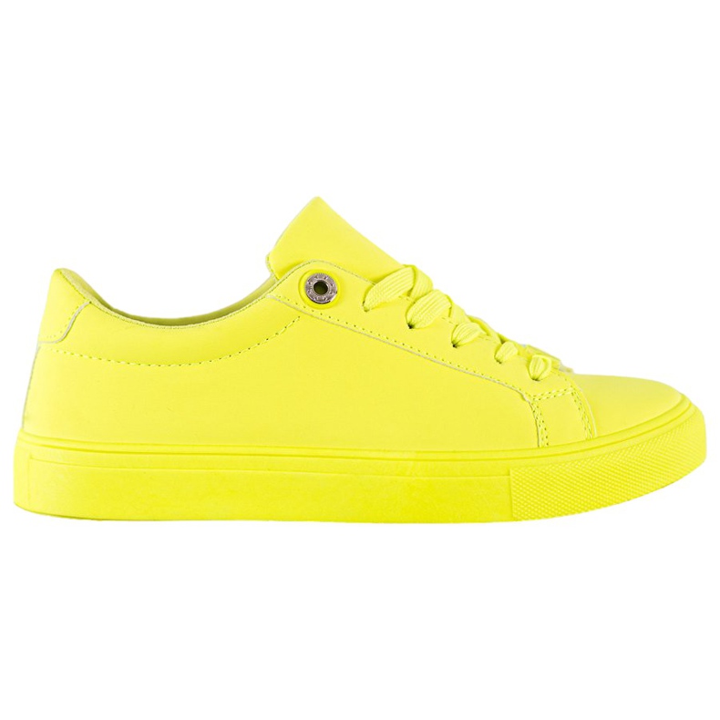 SHELOVET Zapatillas Con Piel Ecológica amarillo