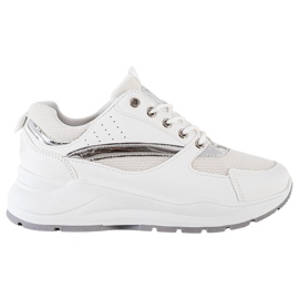 Ideal Shoes Zapatillas deportivas con estilo blanco