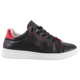 SHELOVET Calzado deportivo clásico negro rojo