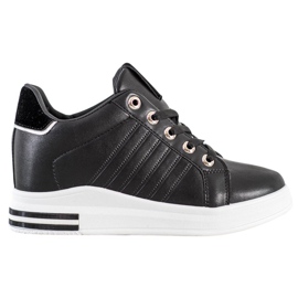 SHELOVET Zapatillas de cuña negras negro