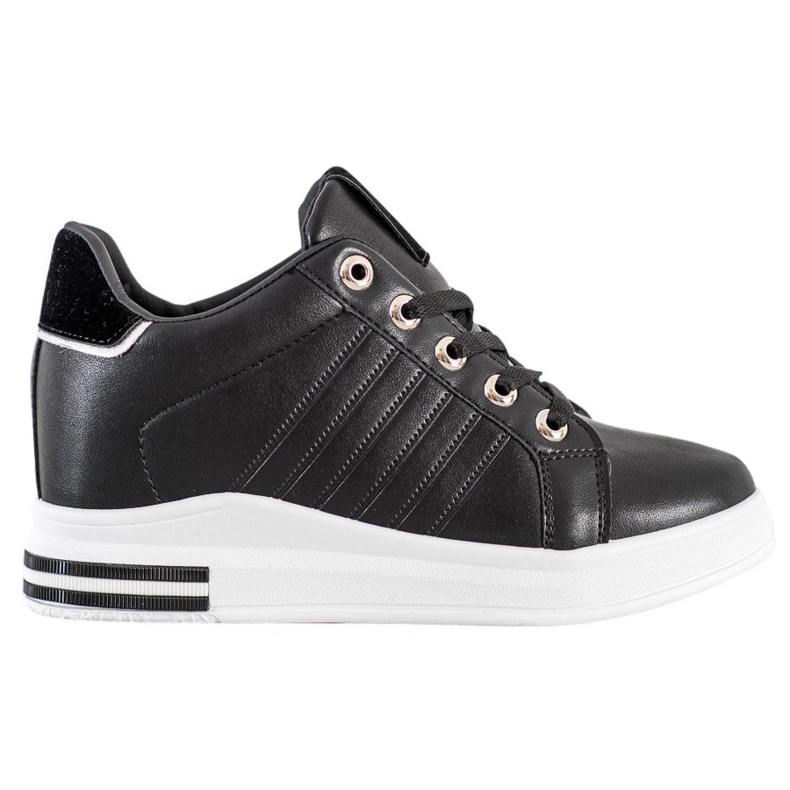SHELOVET Zapatillas de cuña negras negro