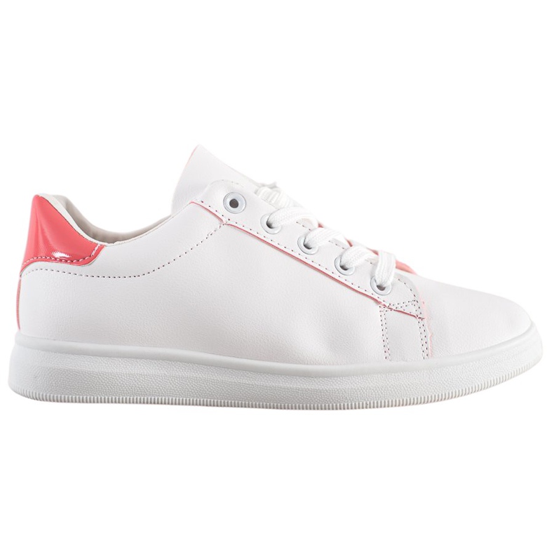 SHELOVET Calzado deportivo clásico blanco rosado