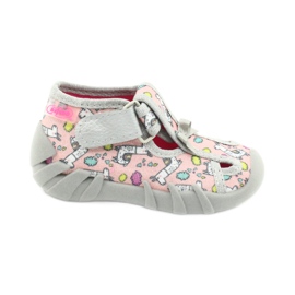 Calzado infantil befado 190P099 rosa gris