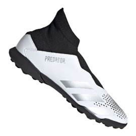 Botas de fútbol adidas Predator 20.3 Ll Tf Jr FW9211 negro, blanco, negro, gris / plateado blanco