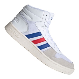 Zapatillas de baloncesto Adidas Hoops 2.0 Mid M FW8252 multicolor blanco