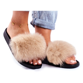 Pantuflas de Mujer con Piel Natural Beige Bushido