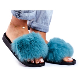 Pantuflas de Mujer con Piel Natural Verde Bushido