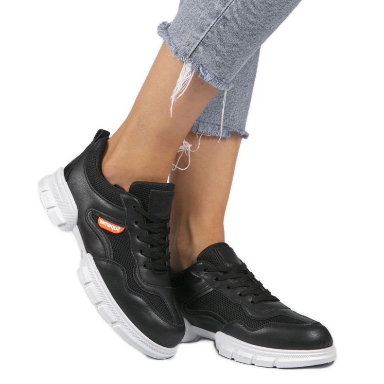 Zapatos deportivos negros de moda C051 Zapatos deportivos negros de moda C051