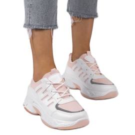 Calzado deportivo rosa de moda BH-001 blanco