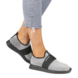 Zapatos deportivos negros sin cordones SJ1972-1