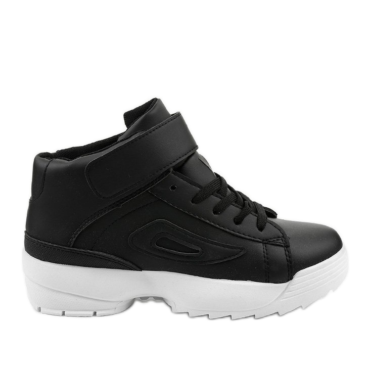 Deportivas en ecopiel blanco y negro B-05 Deportivas en ecopiel blanco y negro B-05