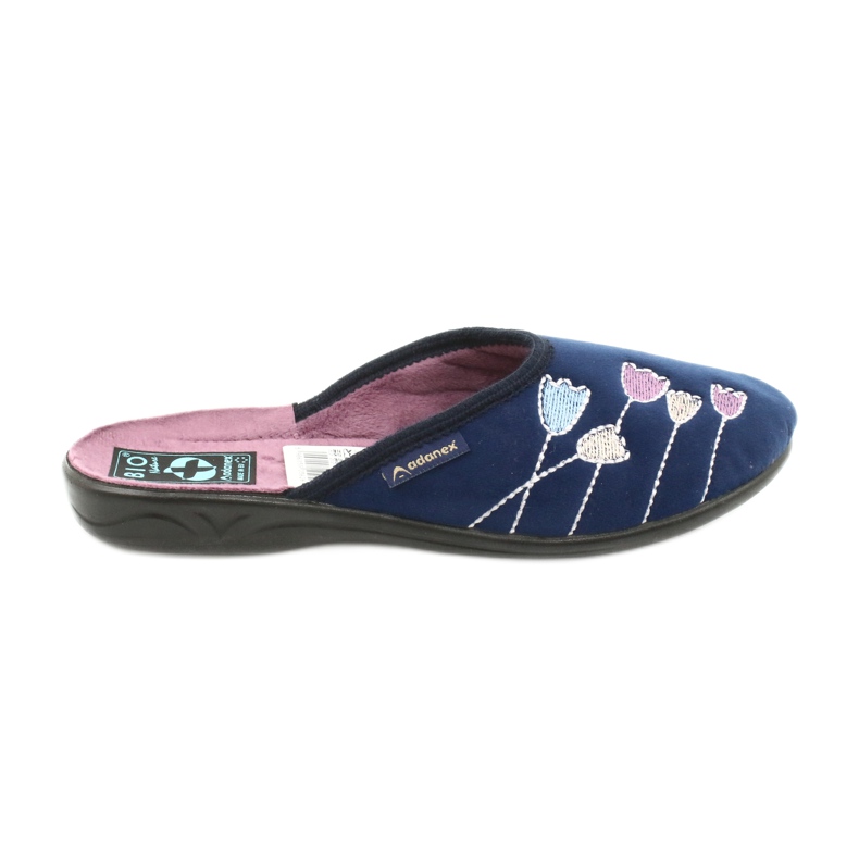 Pantuflas de terciopelo azul marino Adanex 25626 violeta