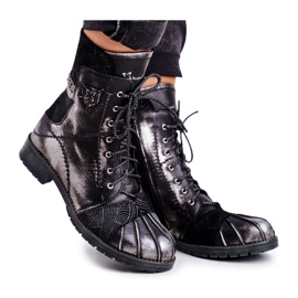 Botas cálidas de piel para mujer Maciejka Black 03961-01 negro