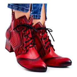 Botas Mujer Piel Maciejka Rojo 03194