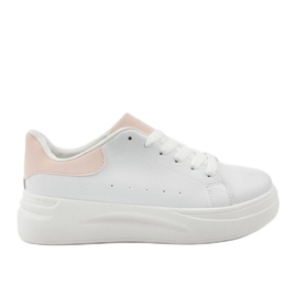 Deportivas blancas con ecopiel LLQ204-11 blanco rosado