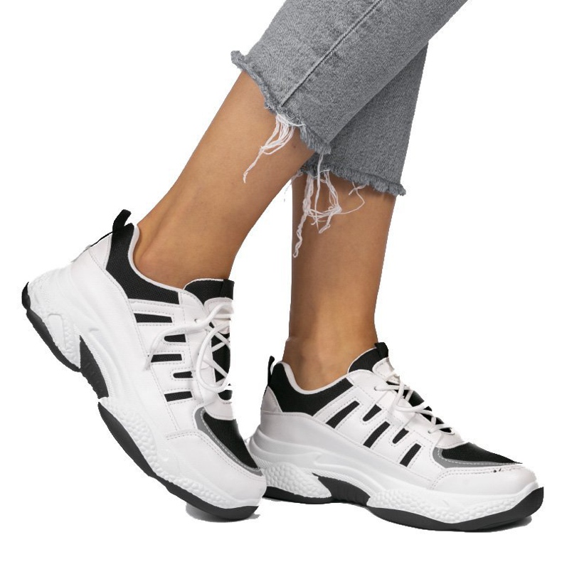 Calzado deportivo negro de moda BH-001 blanco