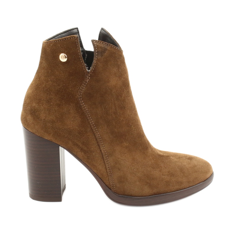 Gamis Botas de piel de ante en el poste 4018 marrón