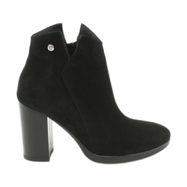 Gamis Botas de piel de ante en el poste 4018 negro