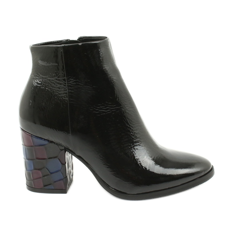 Botas de mujer lacadas negras Kaniowski 3543 negro