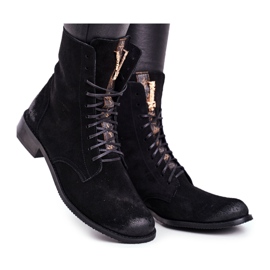 Botas Mujer Nicole Piel Nubuck Negra 2593 negro