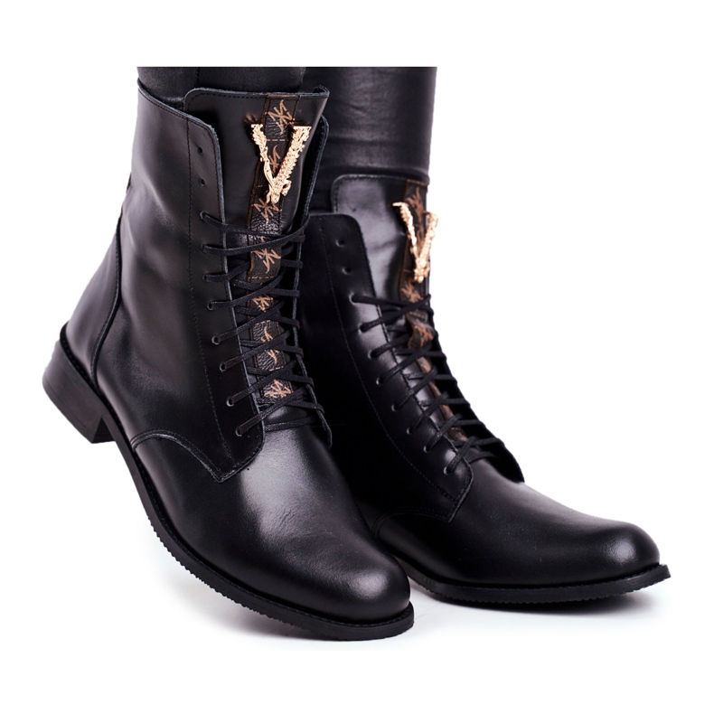 Botas Mujer Nicole Leather Negra 2593 negro