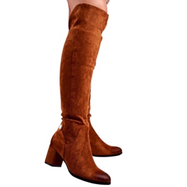 Vinceza Botas De Mujer Con Tacón Ante Camel Torgos marrón