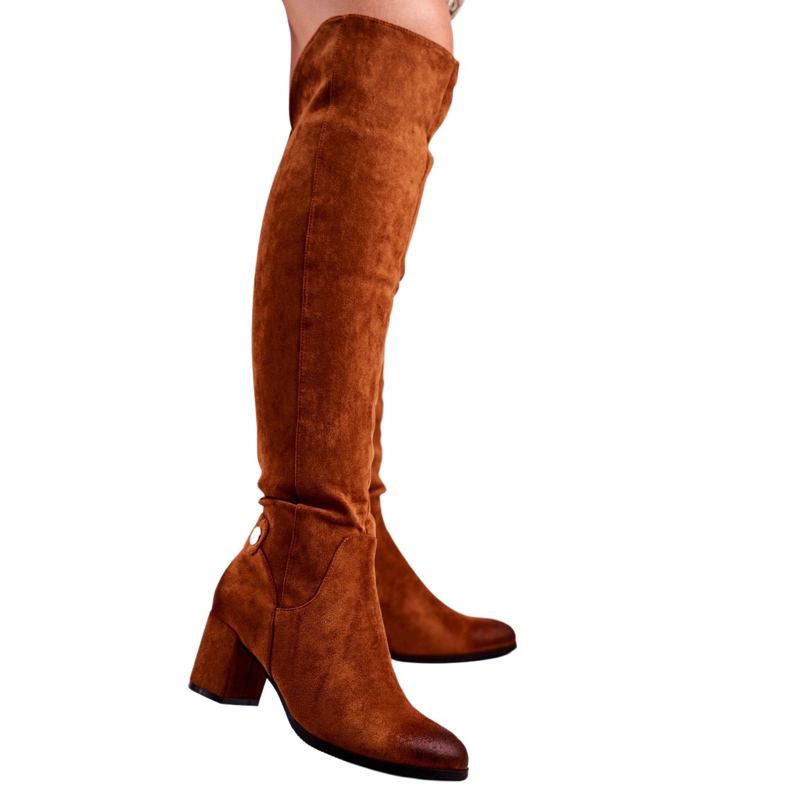 Vinceza Botas De Mujer Con Tacón Ante Camel Torgos marrón