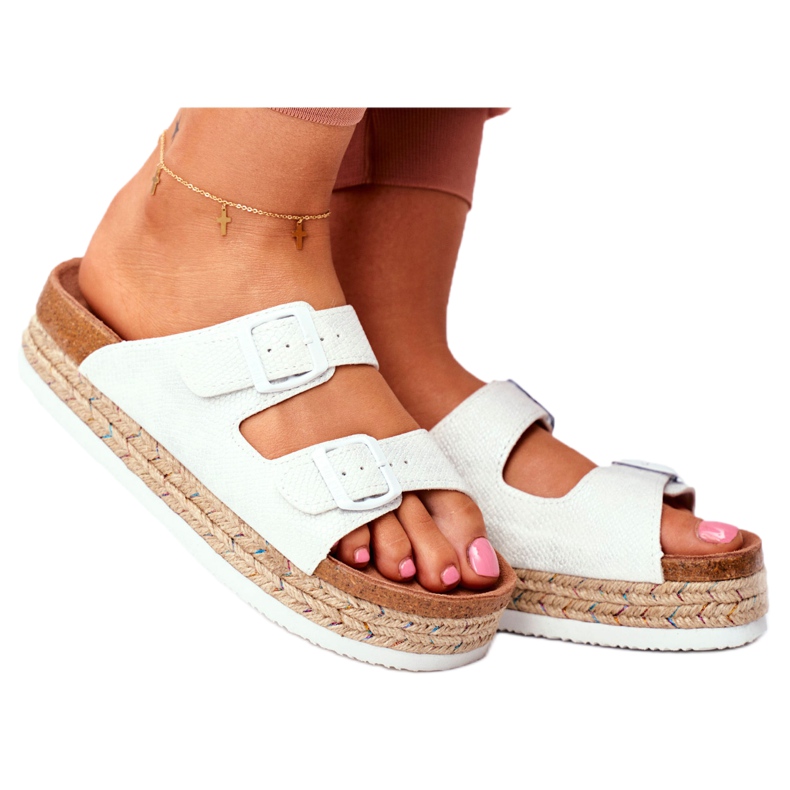 Pantuflas de Mujer Big Star White FF274665 blanco multicolor