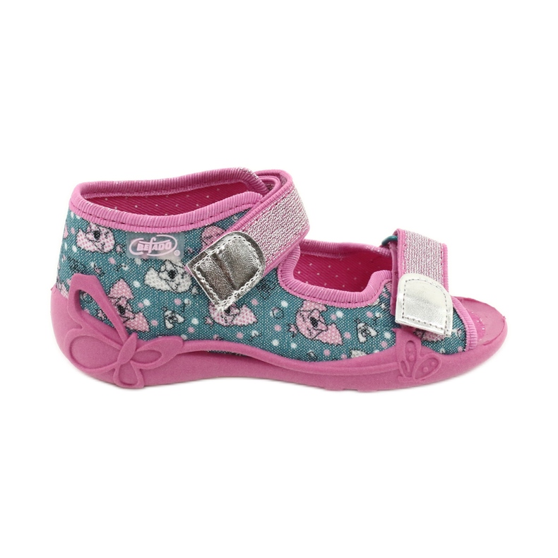 Calzado infantil befado 242P107 rosado plata multicolor