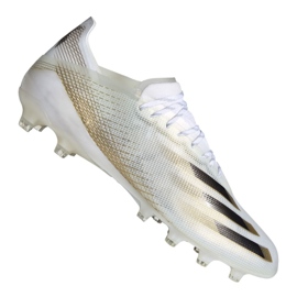 Botas de fútbol adidas X Ghosted.1 Ag M EG8154 negro, blanco, dorado blanco