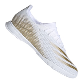 Botas de fútbol Adidas X Ghosted.3 In M EG8204 negro, blanco, dorado blanco