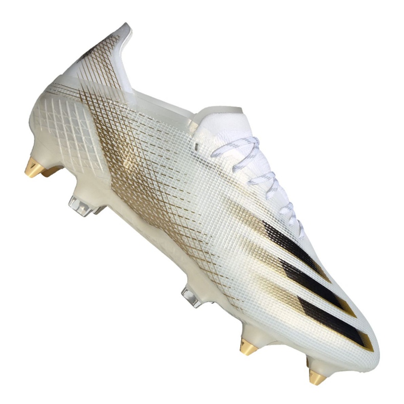Botas de fútbol adidas X Ghosted.1 Sg M EG8260 negro, blanco, dorado blanco